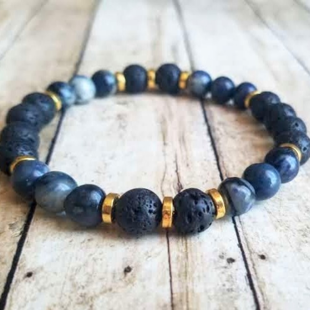 8" Blue Sodalite Diffuser Bracelet